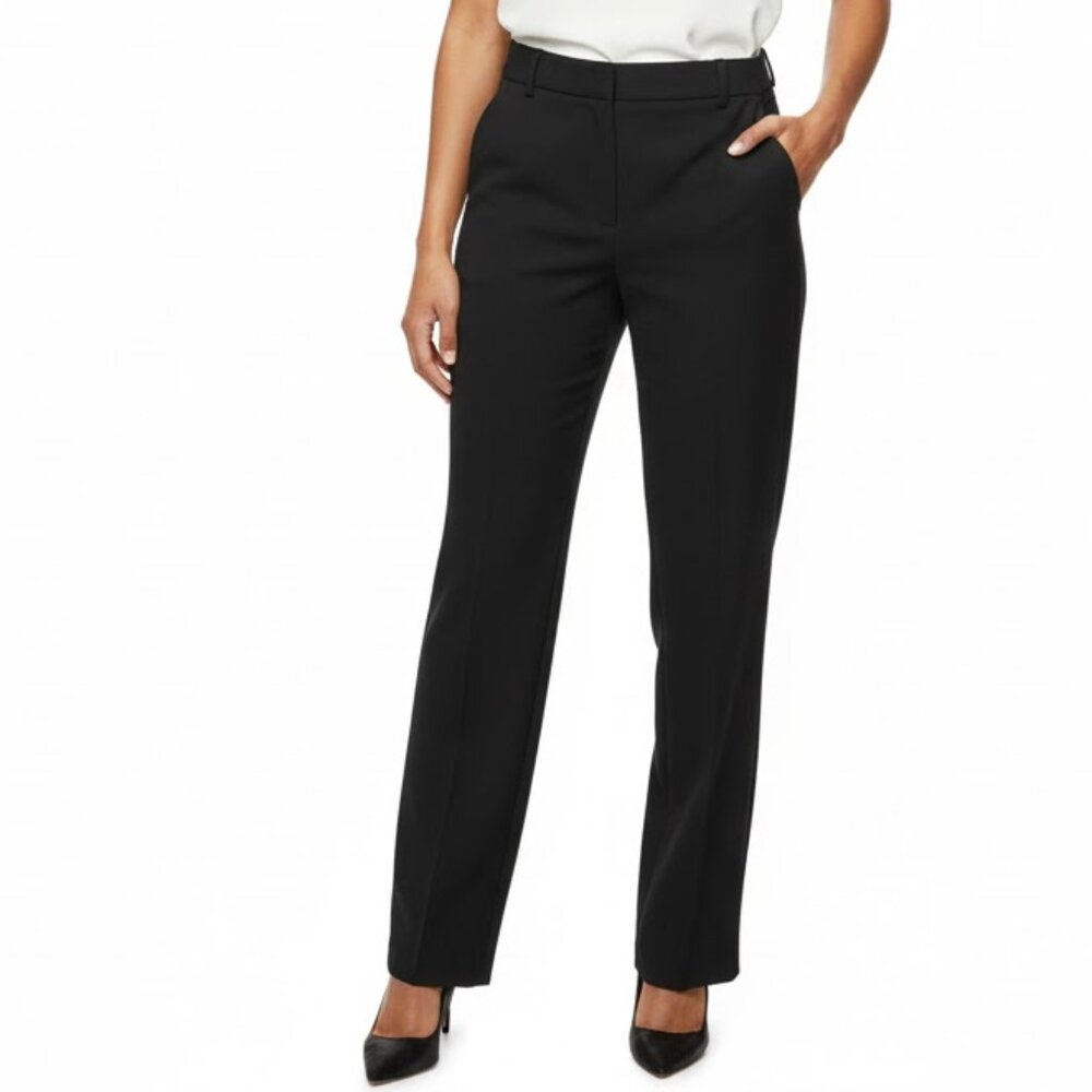 Ann Taylor Devin Fit Black Straight Leg Dress Pants Trousers - Size 8